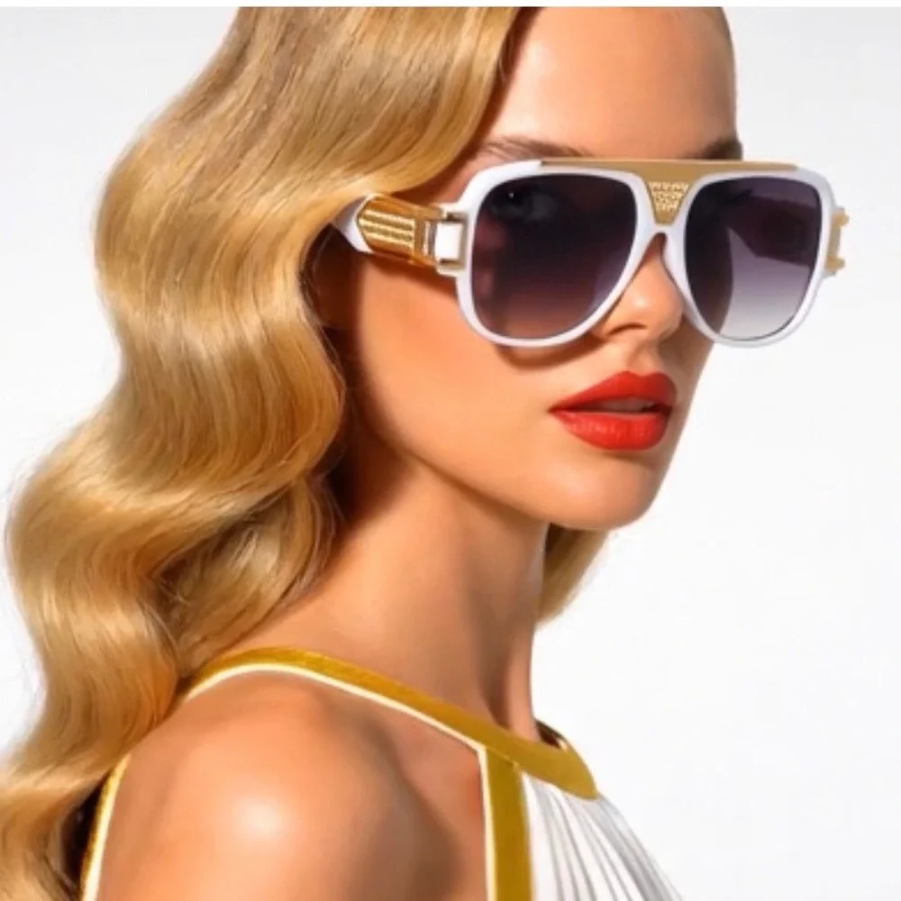 Women Sunglasses Vintage Style Designer Glam Streetwear‎ Festival Summer Shades